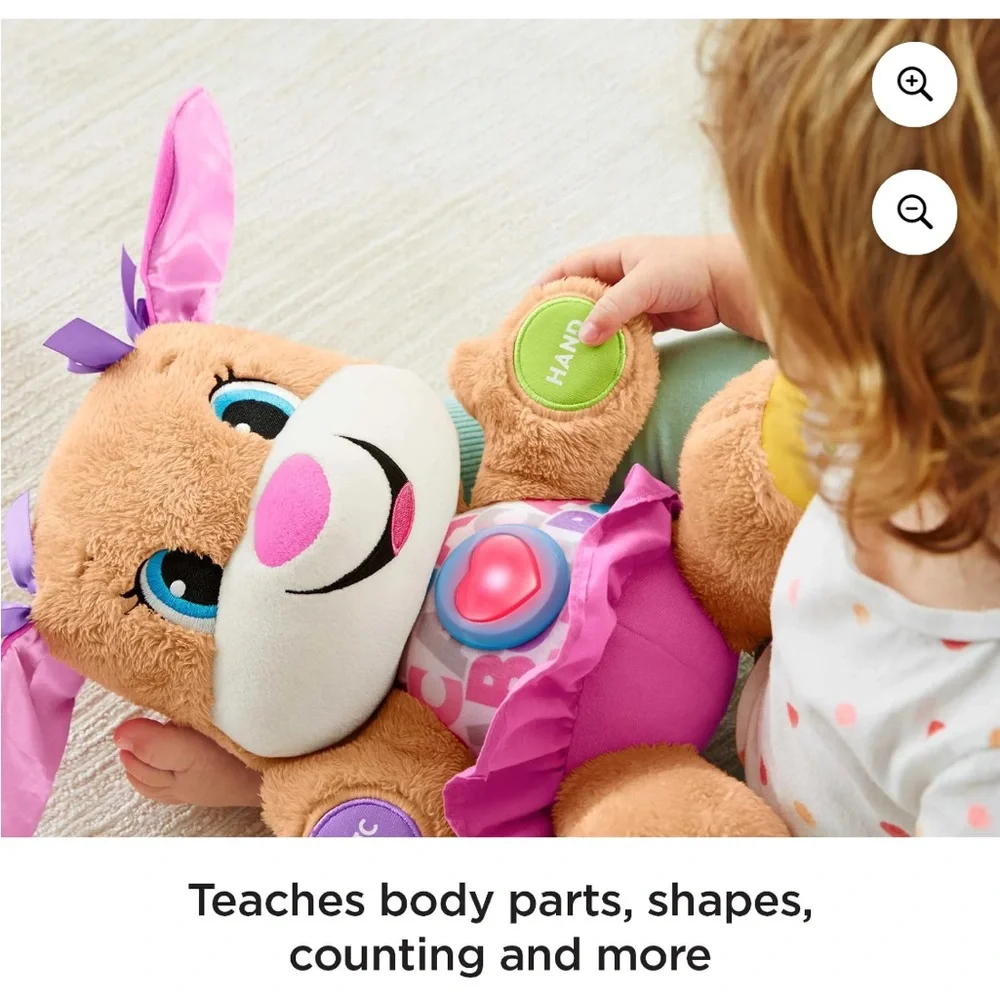 Fisher-Price Laugh & Learn Smart Stages Sis Puppy Plush - EUC